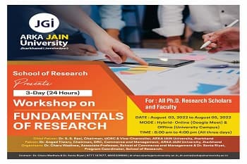 Workshop on ‘Fundamentals of Research’
