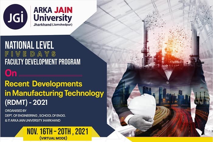 FDP On Recent Developments In Manufacturing Technology 2021