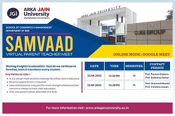 Parent Teachers Samvaad For BBA