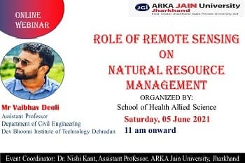 Role Of Remote Sensing On Natural Resource Management