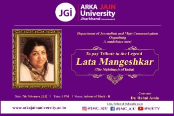 To Pay Tribute To The Legend Lata Mangeshkar